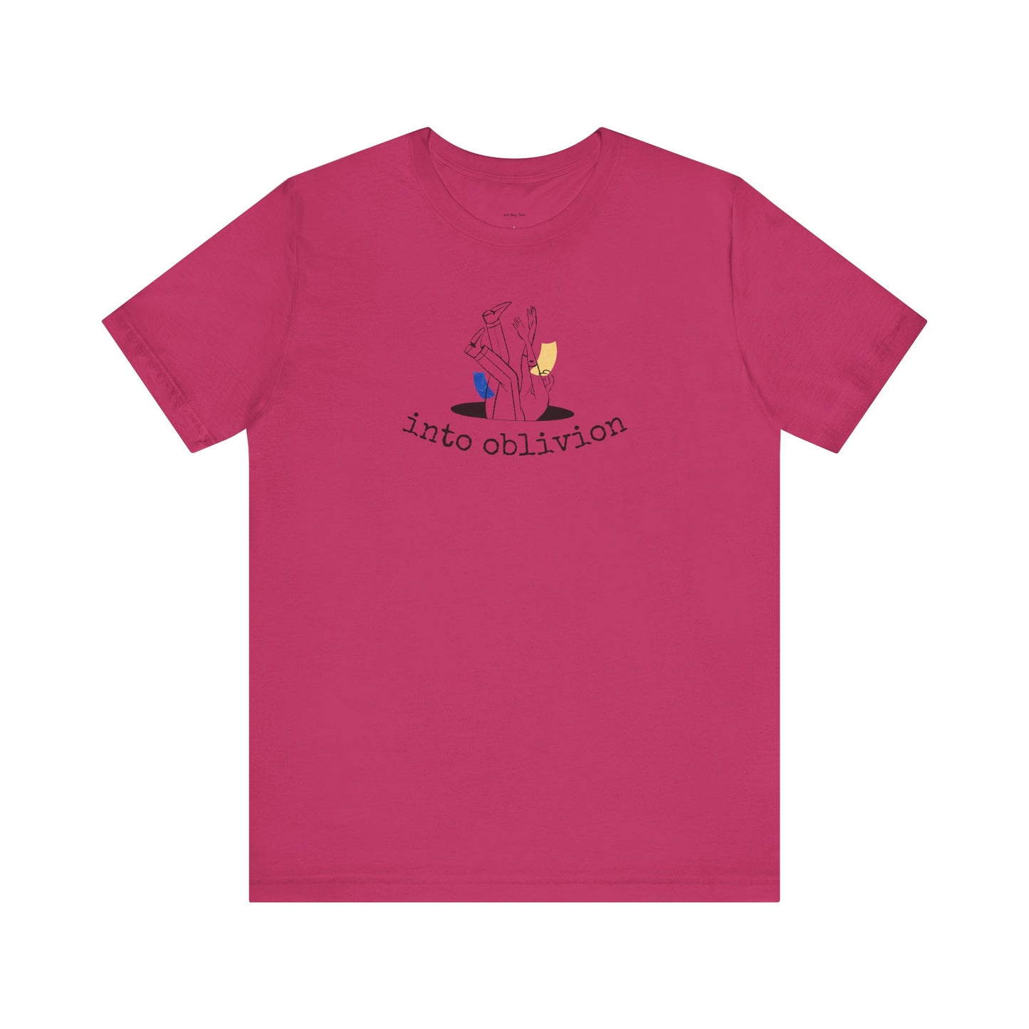 Pink t-shirt with graphic design and text