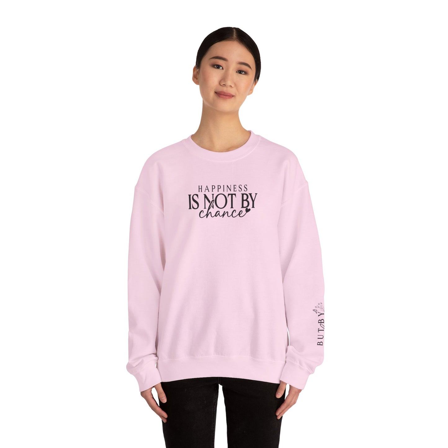 Happiness is Not By Chance, Signature Sleeve Design, Motivational Sweater, Inpirational Sweater, Back To School, Gifts for Her, SUPER COMFY