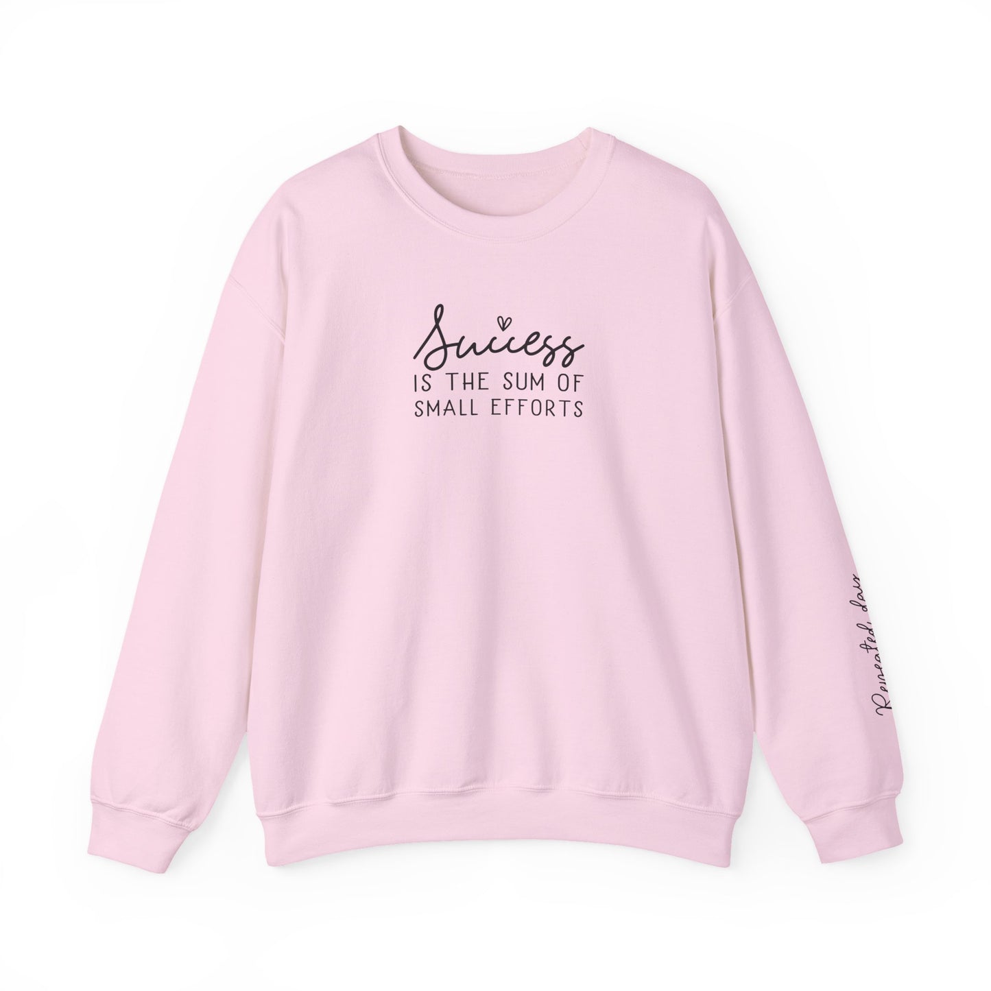 Self-Care Essential: Empowering Crewneck for Everyday Success. Cozy Up in Confidence and Motivation with Signature Sleeve