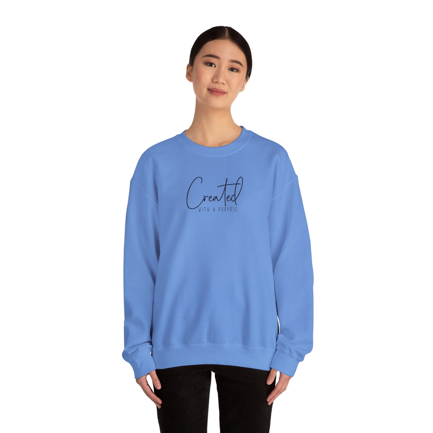 Created With A Purpose, You are Worthy, Front and Back, Crewneck sweat, Motivational, Inspiration, God is Good, God, Purpose, Super Comfy,