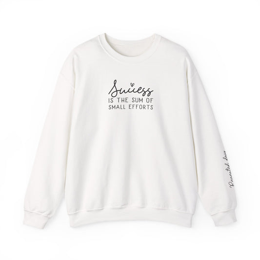 Self-Care Essential: Empowering Crewneck for Everyday Success. Cozy Up in Confidence and Motivation with Signature Sleeve