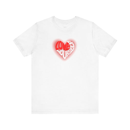 Love Yourself Heart Shirt, Love Yourself Shirt, Love Shirt, Heart Shirt, Love Tee, Soft Shirt, Cotton Tee, Valentine Day Shirt
