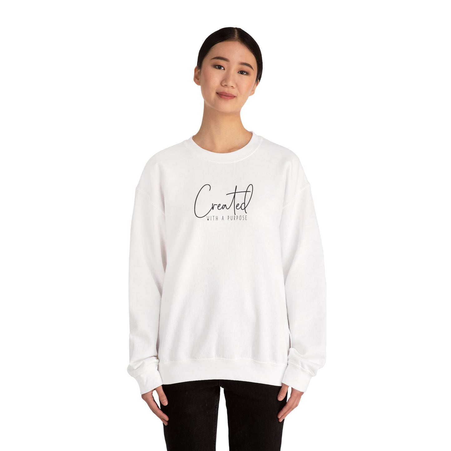 Created With A Purpose, You are Worthy, Front and Back, Crewneck sweat, Motivational, Inspiration, God is Good, God, Purpose, Super Comfy,