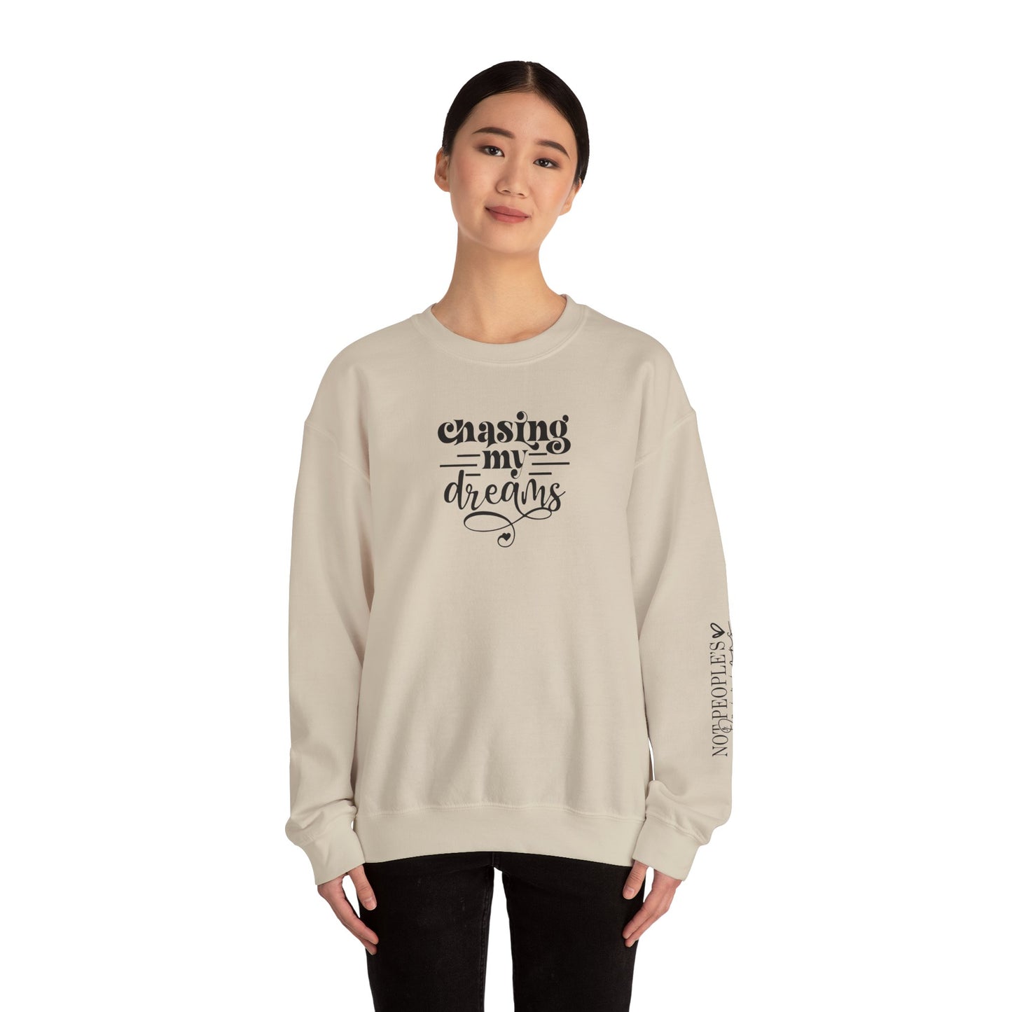 Chasing My Dreams, Signature Sleeve Sweater, Motivational Sweater, Inspirational Crewneck, Goals, Dreams, Back To School, Gifts for Her