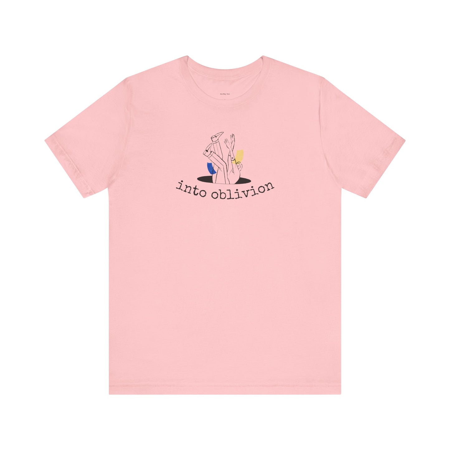 Pink t-shirt with graphic design and text  